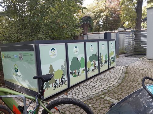 Fahrradboxen Tiergarten beklebt